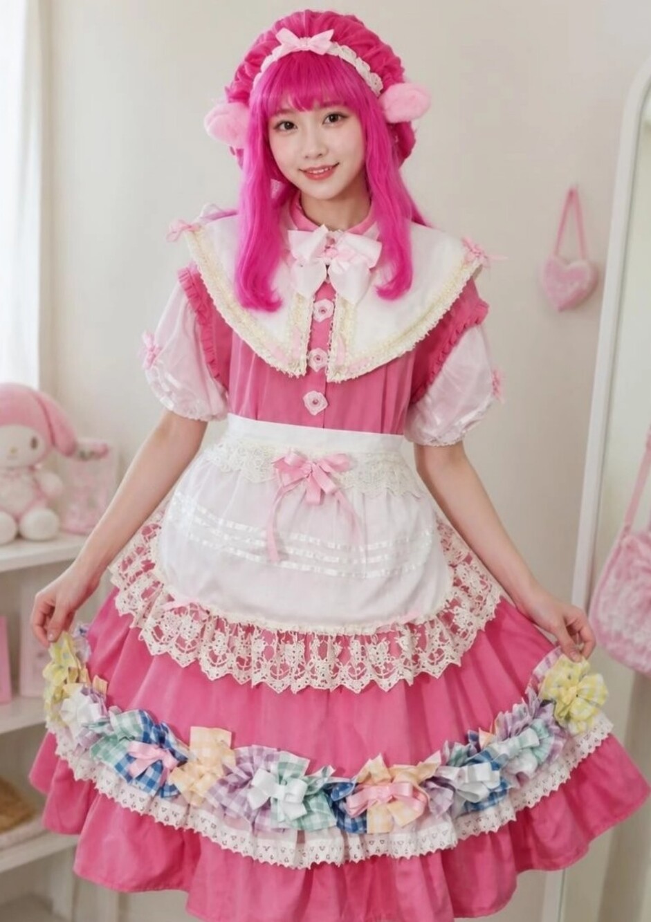 Japanese Anime Maid Cosplay Costume Lolita Halloween Costume M/Lg